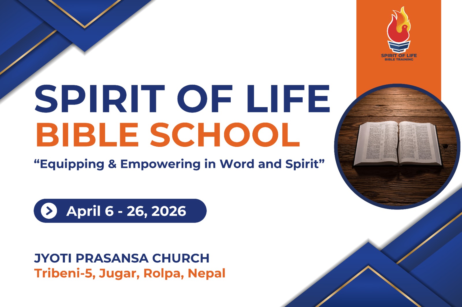 Equipping & Empowering in Word and Spirit: Spirit of Life Bible School 2026 Highlights